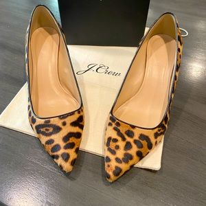 J.Crew  Hazelnut leopard pumps 9.5 size, 2in heel